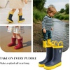 image:imageStelle Kids Rain Boots for Boys Girls Outdoor Play and Rainy Days  Natural Rubber Waterproof Design NonSlip Sole Easy On Handles AllWeather Wear Mud Garden School Toddler to Big KidsNavy