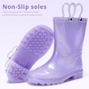 image:imageStelle Kids Rain Boots for Girls Light Up Gitter Boots  Cute Heart Handles NonSlip Outsole Waterproof Flexible Upper Lightweight Outdoor Play Rain Puddle Toddler to Big KidsLavender
