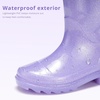 image:imageStelle Kids Rain Boots for Girls Light Up Gitter Boots  Cute Heart Handles NonSlip Outsole Waterproof Flexible Upper Lightweight Outdoor Play Rain Puddle Toddler to Big KidsLavender