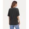 image:imageStelle Non See Through Oversized T Shirts Women Crew Neck Short Sleeve Summer Tops Soft Basic Tee ShirtCharcoal