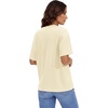 image:imageStelle Non See Through Oversized T Shirts Women Crew Neck Short Sleeve Summer Tops Soft Basic Tee ShirtCreme