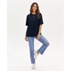 image:imageStelle Non See Through Oversized T Shirts Women Crew Neck Short Sleeve Summer Tops Soft Basic Tee ShirtNavy