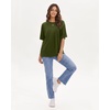 image:imageStelle Non See Through Oversized T Shirts Women Crew Neck Short Sleeve Summer Tops Soft Basic Tee ShirtOlive Green