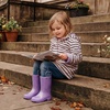 image:imageStelle Rain Boots for Girls With Glitter Light up Rain Boots Kids Waterproof Easy On Handles Lightweight OutdoorsLavender