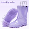 image:imageStelle Rain Boots for Girls With Glitter Light up Rain Boots Kids Waterproof Easy On Handles Lightweight OutdoorsLavender
