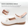 image:imageStelle School Shoes for Girls Bow Mary Jane Dress Shoes  Scalloped edge detail Cushioned insole Flexible outsole Hookandloop strap Comfortable allday wearWhite