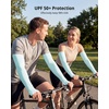 image:imageStelle Sun Protection Cooling Arm Sleeves with Thumb Holes Golf Sport UV Arm Covers Gardening OutdoorLight Blue