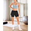 image:imageStelle Women 2 in 1 Running Shorts High Waisted Athletic Shorts Gym Workout Shorts with Liner Zipper PocketsBlack