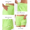 image:imageStelle Women 2 in 1 Running Shorts High Waisted Athletic Shorts Gym Workout Shorts with Liner Zipper PocketsNeon Yellow