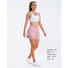 image:imageStelle Women 2 in 1 Running Shorts High Waisted Athletic Shorts Gym Workout Shorts with Liner Zipper PocketsPink