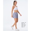 image:imageStelle Women 2 in 1 Running Shorts High Waisted Athletic Shorts Gym Workout Shorts with Liner Zipper PocketsPurple Haze
