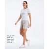 image:imageStelle Women 2 in 1 Running Shorts High Waisted Athletic Shorts Gym Workout Shorts with Liner Zipper PocketsSandy Grey