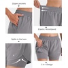 image:imageStelle Women 2 in 1 Running Shorts High Waisted Athletic Shorts Gym Workout Shorts with Liner Zipper PocketsSmoke Grey