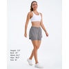 image:imageStelle Women 2 in 1 Running Shorts High Waisted Athletic Shorts Gym Workout Shorts with Liner Zipper PocketsSmoke Grey