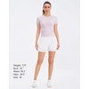 image:imageStelle Women 2 in 1 Running Shorts High Waisted Athletic Shorts Gym Workout Shorts with Liner Zipper PocketsWhite