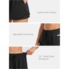 image:imageStelle Women Running Shorts with Pockets High Waisted Drawstring Athletic Workout QuickDry Gym Shorts Mesh LinerBlack