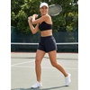 image:imageStelle Women Running Shorts with Pockets High Waisted Drawstring Athletic Workout QuickDry Gym Shorts Mesh LinerNavy