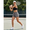 image:imageStelle Women Running Shorts with Pockets High Waisted Drawstring Athletic Workout QuickDry Gym Shorts Mesh LinerSmoke Grey