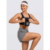 image:imageStelle Women Running Shorts with Pockets High Waisted Drawstring Athletic Workout QuickDry Gym Shorts Mesh LinerSmoke Grey