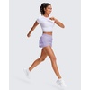 image:imageStelle Womens 2 in 1 Running Shorts Athletic Workout Gym Shorts High Waisted Shorts with Liner Zipper PocketsLavender