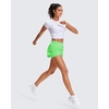 image:imageStelle Womens 2 in 1 Running Shorts Athletic Workout Gym Shorts High Waisted Shorts with Liner Zipper PocketsNeon Green