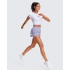 image:imageStelle Womens 2 in 1 Running Shorts Athletic Workout Gym Shorts High Waisted Shorts with Liner Zipper PocketsPurple Haze