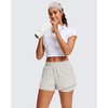 image:imageStelle Womens 2 in 1 Running Shorts Athletic Workout Gym Shorts High Waisted Shorts with Liner Zipper PocketsSandy Grey