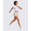 image:imageStelle Womens 2 in 1 Running Shorts Athletic Workout Gym Shorts High Waisted Shorts with Liner Zipper PocketsSandy Grey