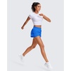 image:imageStelle Womens 2 in 1 Running Shorts Athletic Workout Gym Shorts High Waisted Shorts with Liner Zipper PocketsSapphire