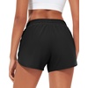 image:imageStelle Womens 3 Running Shorts Mesh Liner High Waisted Workout Shorts Quick Dry Dolphin Athletic Shorts with PocketsBlack