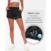 image:imageStelle Womens 3 Running Shorts Mesh Liner High Waisted Workout Shorts Quick Dry Dolphin Athletic Shorts with PocketsBlack