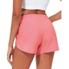 image:imageStelle Womens 3 Running Shorts Mesh Liner High Waisted Workout Shorts Quick Dry Dolphin Athletic Shorts with PocketsCoral