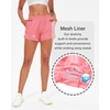 image:imageStelle Womens 3 Running Shorts Mesh Liner High Waisted Workout Shorts Quick Dry Dolphin Athletic Shorts with PocketsCoral