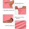 image:imageStelle Womens 3 Running Shorts Mesh Liner High Waisted Workout Shorts Quick Dry Dolphin Athletic Shorts with PocketsCoral