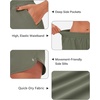 image:imageStelle Womens 3 Running Shorts Mesh Liner High Waisted Workout Shorts Quick Dry Dolphin Athletic Shorts with PocketsGreen