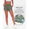 image:imageStelle Womens 3 Running Shorts Mesh Liner High Waisted Workout Shorts Quick Dry Dolphin Athletic Shorts with PocketsGreen