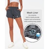 image:imageStelle Womens 3 Running Shorts Mesh Liner High Waisted Workout Shorts Quick Dry Dolphin Athletic Shorts with PocketsGrey