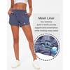 image:imageStelle Womens 3 Running Shorts Mesh Liner High Waisted Workout Shorts Quick Dry Dolphin Athletic Shorts with PocketsGrey Blue