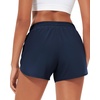 image:imageStelle Womens 3 Running Shorts Mesh Liner High Waisted Workout Shorts Quick Dry Dolphin Athletic Shorts with PocketsNavy