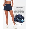 image:imageStelle Womens 3 Running Shorts Mesh Liner High Waisted Workout Shorts Quick Dry Dolphin Athletic Shorts with PocketsNavy