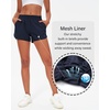 image:imageStelle Womens 3 Running Shorts Mesh Liner High Waisted Workout Shorts Quick Dry Dolphin Athletic Shorts with PocketsNavy1