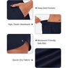 image:imageStelle Womens 3 Running Shorts Mesh Liner High Waisted Workout Shorts Quick Dry Dolphin Athletic Shorts with PocketsNavy1