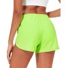 image:imageStelle Womens 3 Running Shorts Mesh Liner High Waisted Workout Shorts Quick Dry Dolphin Athletic Shorts with PocketsNeon Yellow