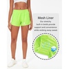 image:imageStelle Womens 3 Running Shorts Mesh Liner High Waisted Workout Shorts Quick Dry Dolphin Athletic Shorts with PocketsNeon Yellow