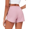 image:imageStelle Womens 3 Running Shorts Mesh Liner High Waisted Workout Shorts Quick Dry Dolphin Athletic Shorts with PocketsPink