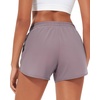 image:imageStelle Womens 3 Running Shorts Mesh Liner High Waisted Workout Shorts Quick Dry Dolphin Athletic Shorts with PocketsPurple