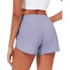 image:imageStelle Womens 3 Running Shorts Mesh Liner High Waisted Workout Shorts Quick Dry Dolphin Athletic Shorts with PocketsPurple Haze