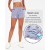 image:imageStelle Womens 3 Running Shorts Mesh Liner High Waisted Workout Shorts Quick Dry Dolphin Athletic Shorts with PocketsPurple Haze