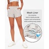 image:imageStelle Womens 3 Running Shorts Mesh Liner High Waisted Workout Shorts Quick Dry Dolphin Athletic Shorts with PocketsSandy Grey