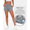 image:imageStelle Womens 3 Running Shorts Mesh Liner High Waisted Workout Shorts Quick Dry Dolphin Athletic Shorts with PocketsSmoke Grey
